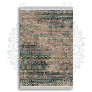 فرشینه دفه از جنس پارچه شانل ترک طرح  گلیم کد 56