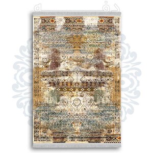 فرشینه دفه از جنس پارچه شانل ترک طرح  گلیم کد 61