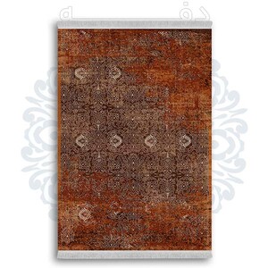 فرشینه دفه از جنس پارچه شانل ترک طرح  گلیم کد 62