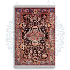 فرشینه دفه از جنس پارچه شانل ترک طرح  گلیم کد 82