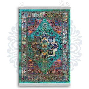 فرشینه دفه از جنس پارچه شانل ترک طرح  گلیم کد 84