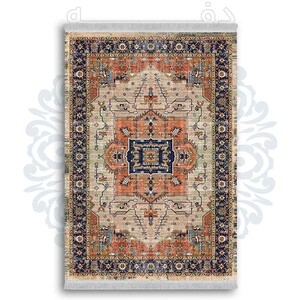 فرشینه دفه از جنس پارچه شانل ترک طرح  گلیم کد 86