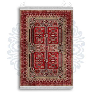 فرشینه دفه از جنس پارچه شانل ترک طرح  گلیم کد 92