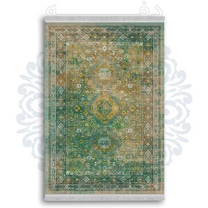 فرشینه دفه از جنس پارچه شانل ترک طرح  گلیم کد 106