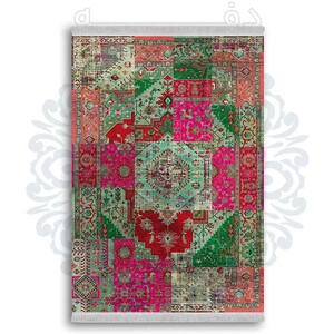 فرشینه دفه از جنس پارچه شانل ترک طرح  گلیم کد 112