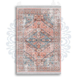 فرشینه دفه از جنس پارچه شانل ترک طرح  گلیم کد 114