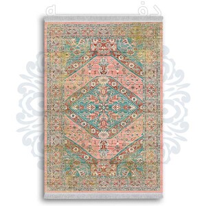 فرشینه دفه از جنس پارچه شانل ترک طرح  گلیم کد 115