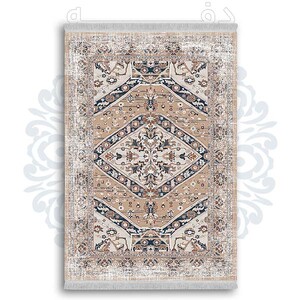 فرشینه دفه از جنس پارچه شانل ترک طرح  گلیم کد 129