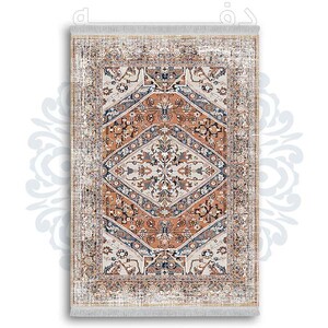 فرشینه دفه از جنس پارچه شانل ترک طرح  گلیم کد 130