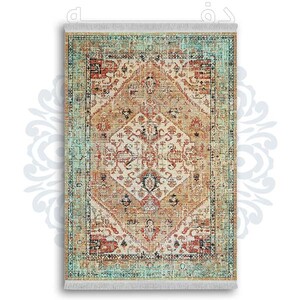 فرشینه دفه از جنس پارچه شانل ترک طرح  گلیم کد 135