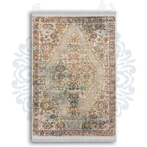 فرشینه دفه از جنس پارچه شانل ترک طرح  گلیم کد 137