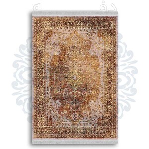 فرشینه دفه از جنس پارچه شانل ترک طرح  گلیم کد 138