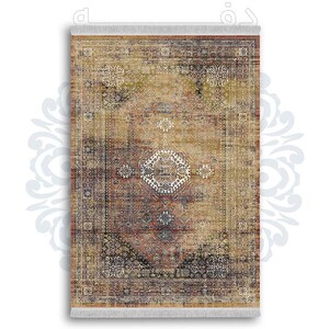 فرشینه دفه از جنس پارچه شانل ترک طرح  گلیم کد 141