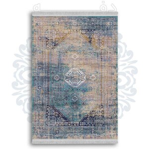 فرشینه دفه از جنس پارچه شانل ترک طرح  گلیم کد 142