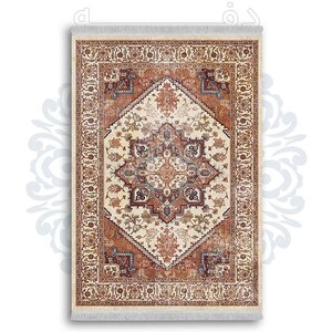 فرشینه دفه از جنس پارچه شانل ترک طرح  گلیم کد 145