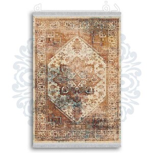 فرشینه دفه از جنس پارچه شانل ترک طرح  گلیم کد 146