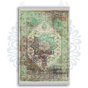 فرشینه دفه از جنس پارچه شانل ترک طرح  گلیم کد 147