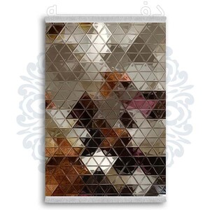 فرشینه دفه از جنس پارچه شانل ترک طرح  گلیم کد 200