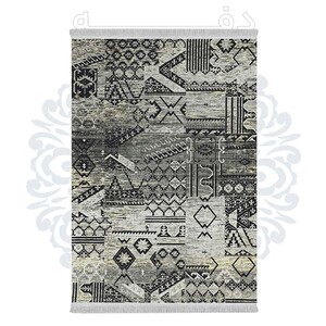 فرشینه دفه از جنس پارچه هازان مخمل ترک طرح مدرن کد 592