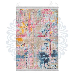 فرشینه دفه از جنس پارچه هازان مخمل ترک طرح مدرن کد 604