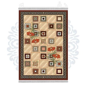 فرشینه دفه از جنس پارچه هازان مخمل ترک طرح مدرن کد 611