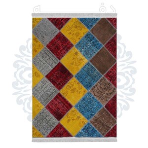 فرشینه دفه از جنس پارچه هازان مخمل ترک طرح مدرن کد 614