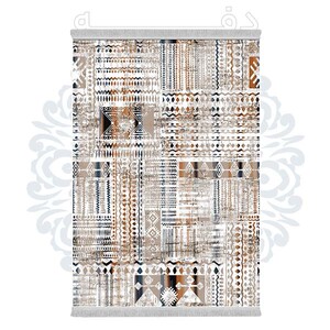 فرشینه دفه از جنس پارچه هازان مخمل ترک طرح مدرن کد 629