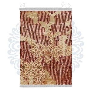 فرشینه دفه از جنس پارچه هازان مخمل ترک طرح مدرن کد 637