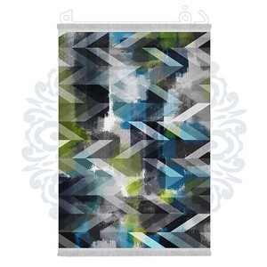 فرشینه دفه از جنس پارچه هازان مخمل ترک طرح مدرن کد 639