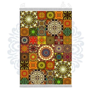 فرشینه دفه از جنس پارچه هازان مخمل ترک طرح مدرن کد 652