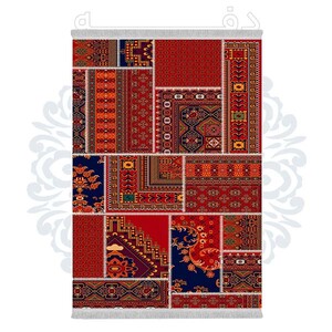 فرشینه دفه از جنس پارچه هازان مخمل ترک طرح مدرن کد 672