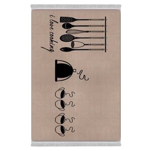 فرشینه دفه از جنس پارچه هازان ترک طرح آشپزخانه کد 12