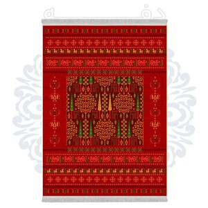 فرشینه دفه از جنس پارچه شانل ترک طرح فانتزی کد TM 398