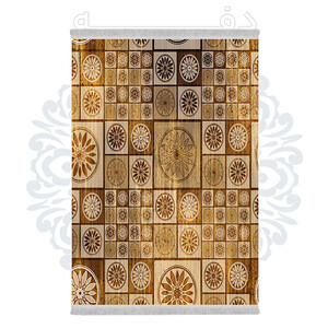 فرشینه از جنس پارچه هازان مخمل ترک طرح سنتی و مدرن برند دفه کد DHU154