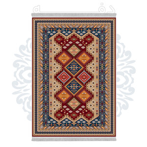 فرشینه از جنس پارچه هازان مخمل ترک طرح سنتی و مدرن برند دفه کد DHU237