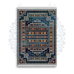 فرشینه از جنس پارچه هازان مخمل ترک طرح سنتی و مدرن برند دفه کد DAMG374