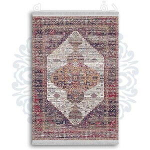 فرشینه از جنس پارچه هازان مخمل ترک طرح گلیم برند دفه کد DDGG 1