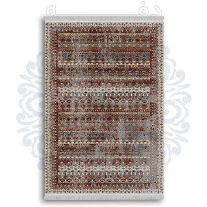 فرشینه از جنس پارچه هازان مخمل ترک طرح گلیم برند دفه کد DDGG 8