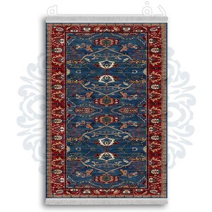 فرشینه از جنس پارچه هازان مخمل ترک طرح گلیم برند دفه کد DDGG 50