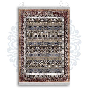 فرشینه از جنس پارچه هازان مخمل ترک طرح گلیم برند دفه کد DDGG 103