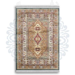 فرشینه از جنس پارچه هازان مخمل ترک طرح گلیم برند دفه کد DDGG 119