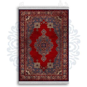 فرشینه از جنس پارچه هازان مخمل ترک طرح گلیم برند دفه کد DDGG 122