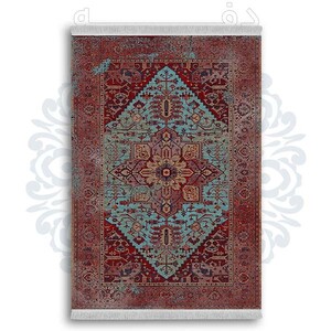فرشینه از جنس پارچه هازان مخمل ترک طرح گلیم برند دفه کد DDGG 127