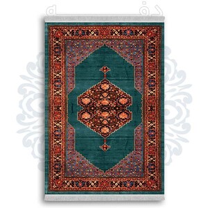 فرشینه از جنس پارچه هازان مخمل ترک طرح گلیم برند دفه کد DDGG 166