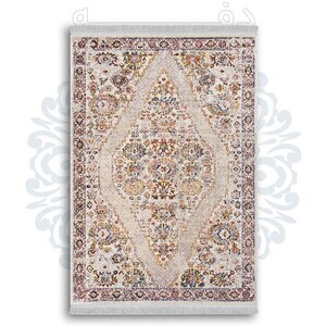 فرشینه از جنس پارچه هازان مخمل ترک طرح گلیم برند دفه کد DDGG 191