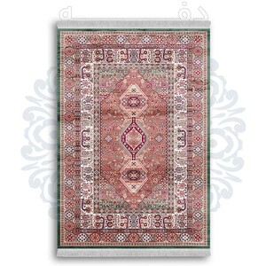 فرشینه از جنس پارچه هازان مخمل ترک طرح گلیم برند دفه کد DDGG 196