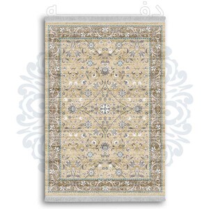 فرشینه از جنس پارچه هازان مخمل ترک طرح سنتی و مدرن برند دفه کد DDSS12