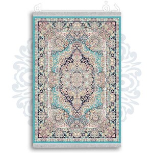 فرشینه از جنس پارچه هازان مخمل ترک طرح سنتی و مدرن برند دفه کد DDSS34