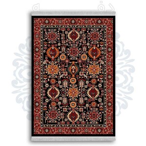 فرشینه از جنس پارچه هازان مخمل ترک طرح سنتی و مدرن برند دفه کد DDSS88