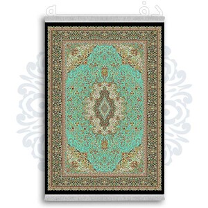 فرشینه از جنس پارچه هازان مخمل ترک طرح سنتی و مدرن برند دفه کد DDSS120
